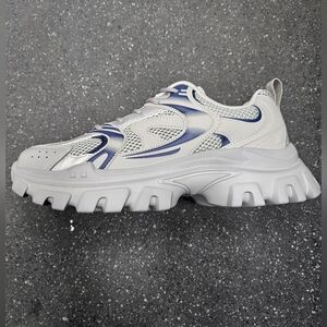 Dream Pairs Womens Chunky Sneakers - Silver/Navy Blue - Retro Y2K Athletic Shoes